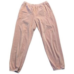Aerie Dusty‎ Rose Pink Velour Joggers Soft Lounge Pants Size Small Athleisure